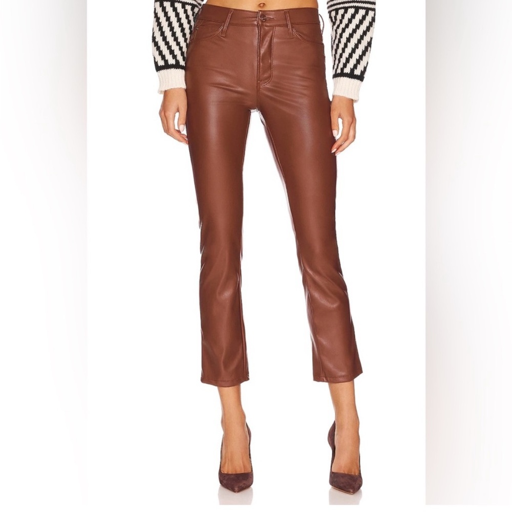 Mother Brown Leather Pants